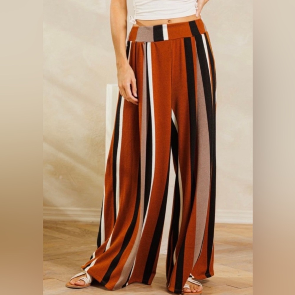 Ces Femme - NWT - Vertical Striped Palazzo Pants - Small, Medium, & Large